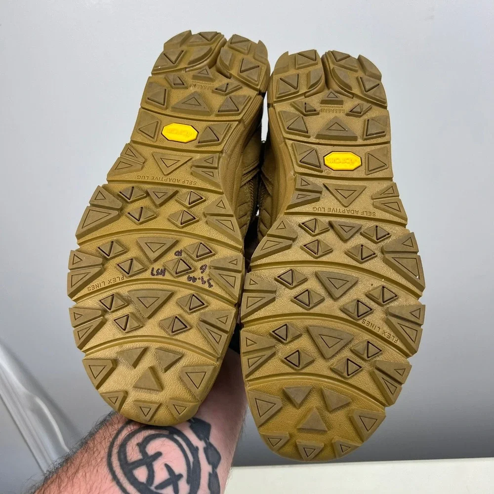 Danner Fullbore Low Tactical Shoes Coyote Mens 10D Hiking Brown Suede Vibram EUC